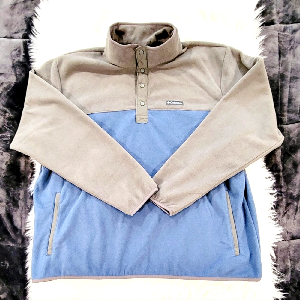 Columbia Mens‎ Flat Top Ridge Half Snap Pullover Fleece Size XXL
